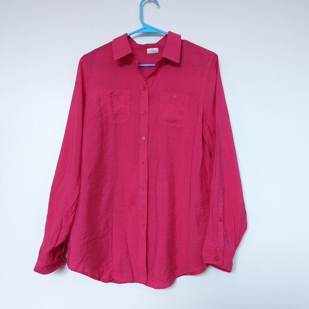 Hot pink shirt M - Picture 2 of 8